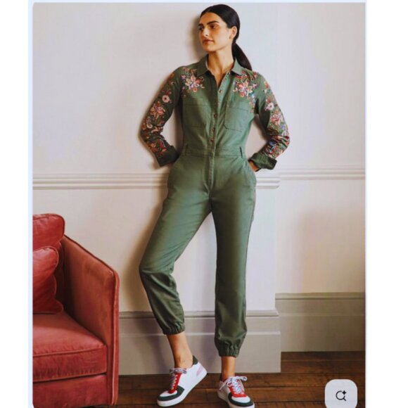 Boden Carly Embroidered Jumpsuit - Picture 1 of 7